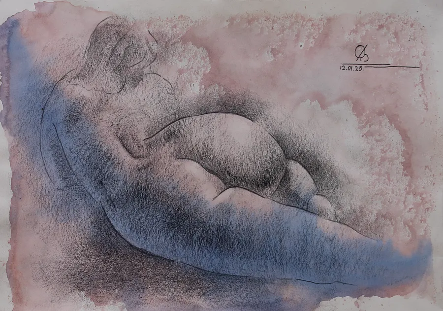 Зображення ""Форма"" від Олександр Баклай, розмір: 36x25, матеріали: paper, watercolor, charcoal, медіум: Рисунок, серія: "15-хвилинні зарисовки", ціна: $120 (≈ 5 376 грн)